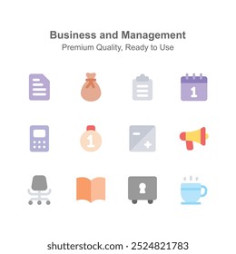 Pack of business and management icons in modern design style