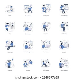 Ilustraciones de esquema de negocio

