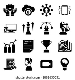 
Pack of Business and Technology Flat Icons 