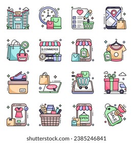 Pack of Buying Flat Icons 

