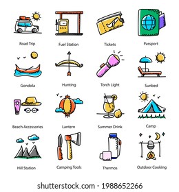 Pack of Campaign Doodle Icons 