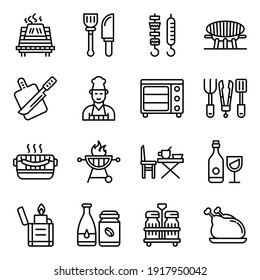 Pack of Camping Linear Icons 