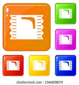 Pack candy icons set collection vector 6 color isolated on white background