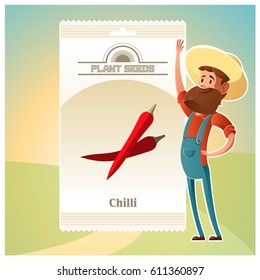 Pack of Chilli seeds icon