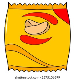 pack of chips illustration hand drawn isolated vector