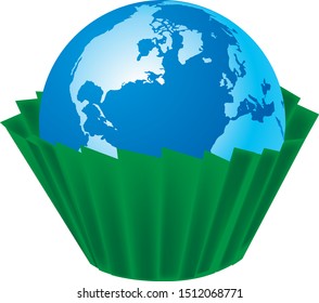 pack for chocolates with planet earth