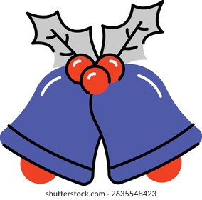 A pack of Christmas Colored Outline Icons 