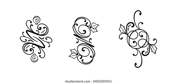 Pack of christmas decorative elements	