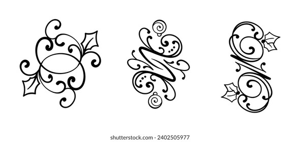Pack of christmas decorative elements	
