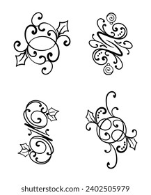 Pack of christmas decorative elements	