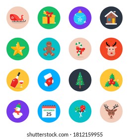 Pack of Christmas Flat Icons 