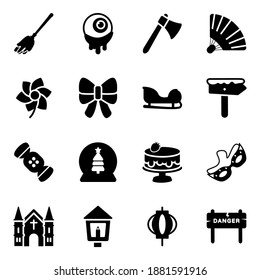 
Pack of Christmas and Halloween Flat Icons