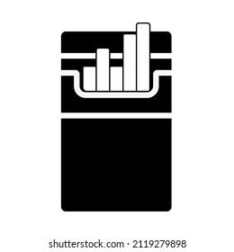 Eine Packung Zigaretten oder Zigarettenschachteln, Vektorsymbol für Apps und Websites