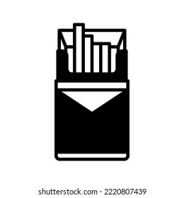 A pack of cigarettes or cigarette box vector icon color editable