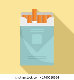 Pack of cigarettes icon. Flat illustration of Pack of cigarettes vector icon for web design