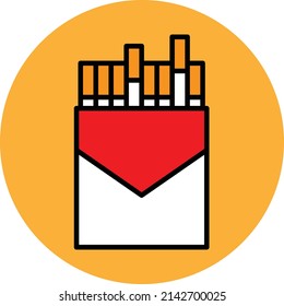 A pack of Cigarettes icon flat style for your design and other uses