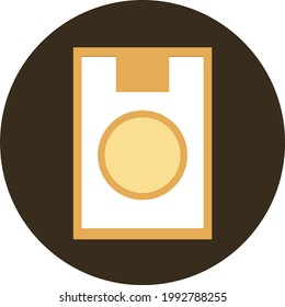 Paquete de cigarrillos, ilustración, con fondo blanco.