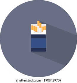 Pack of cigarettes, illustration, vector on a white background.