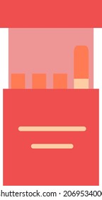 Pack of cigarettes, illustration, vector, on a white background.