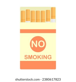 a pack of cigarettes with the inscription "do not smoke", a vector illustration of a pack of cigarettes in honor of the day of quitting smoking. On a white isolated background, a smoking pack of retro