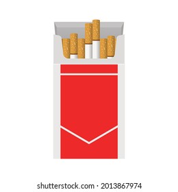 Pack of cigarettes isolated on white background. vector illustration