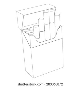 A pack of cigarettes isolated on a white background circuit