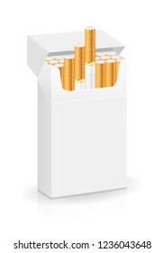 Pack of cigarettes on a white background. Vector illustration.