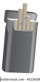 Paquete de cigarrillos sobre fondo blanco
