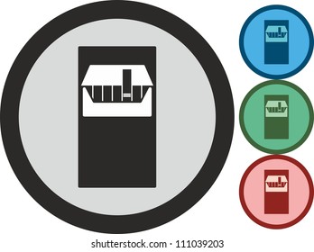 Pack of cigarettes, vector, icon