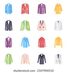 Pack of Clothing Flat Icons

