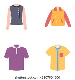 Pack of Clothing Flat Icons

