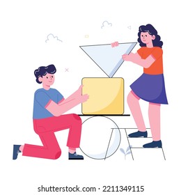 Pack of Coding and Marketing Flat Illustrations 


