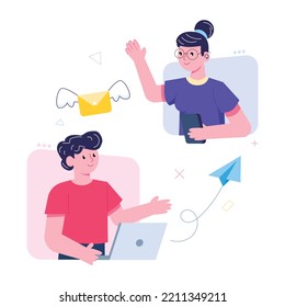 Pack of Coding and Marketing Flat Illustrations 

