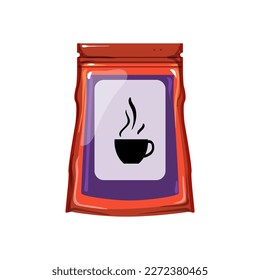 pack coffee packaging cartoon. pack coffee packaging sign. isolated symbol vector illustration