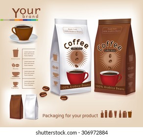 Pack Of Coffee Vector 