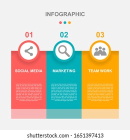 Paquete de coloridos pasos infográficos. - Vector.
