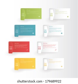 Pack of colorfully cards with place for your text.  Universal banners, ready for use.