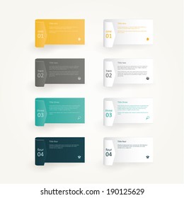 Pack of colorfully cards with place for your text.  Universal banners, ready for use.