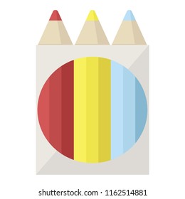 conjunto de lápices de colores icono de ilustración vectorial gráfico
