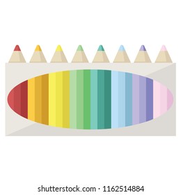 conjunto de lápices de colores icono de ilustración vectorial gráfico