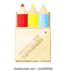 pack of coloring pencils graphic vector illustration icon