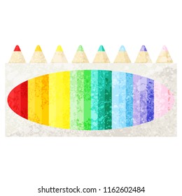 pack of coloring pencils graphic vector illustration icon