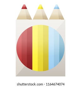 conjunto de lápices de colores icono de ilustración vectorial gráfico