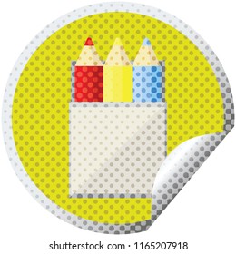 Farbstifte, grafischer Vektorgrafik-Aufkleber