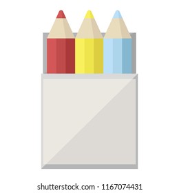 pack of coloring pencils graphic vector illustration icon