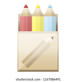 pack of coloring pencils graphic vector illustration icon