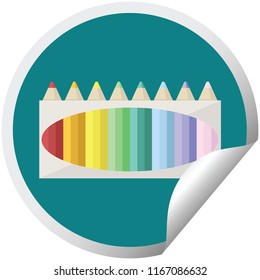 Farbstifte, grafischer Vektorgrafik-Aufkleber