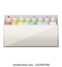 conjunto de lápices de colores icono de ilustración vectorial gráfico