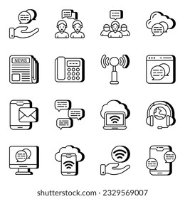 Pack of Communication linear Icons

