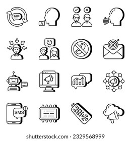 Pack of Communication and Negotiation linear  Icons

